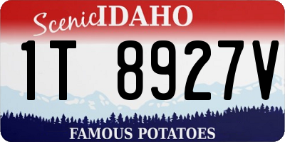 ID license plate 1T8927V