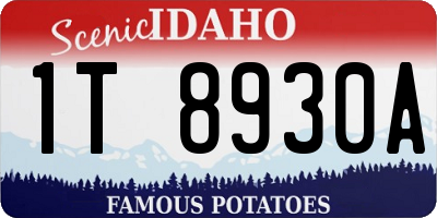 ID license plate 1T8930A