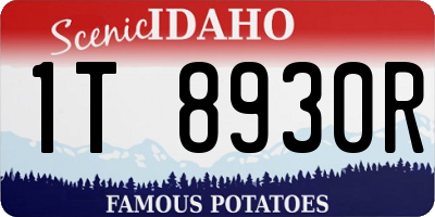 ID license plate 1T8930R