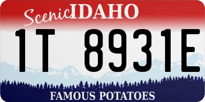 ID license plate 1T8931E