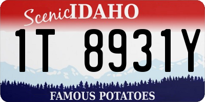 ID license plate 1T8931Y