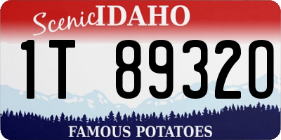 ID license plate 1T8932O