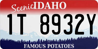 ID license plate 1T8932Y