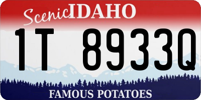 ID license plate 1T8933Q