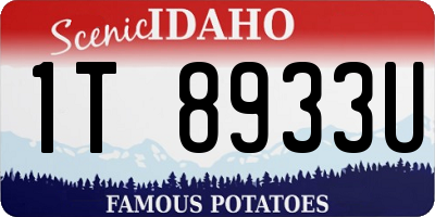 ID license plate 1T8933U