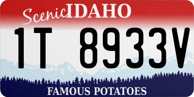 ID license plate 1T8933V
