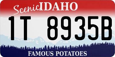 ID license plate 1T8935B