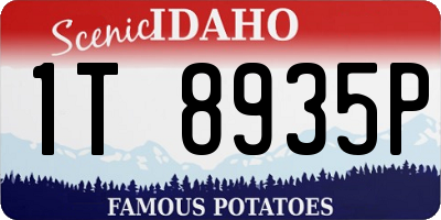 ID license plate 1T8935P