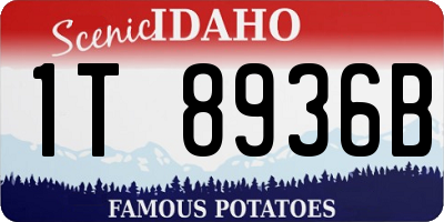 ID license plate 1T8936B