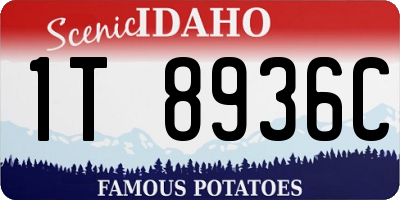 ID license plate 1T8936C