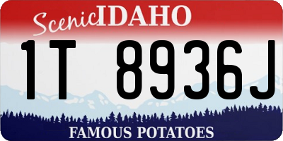 ID license plate 1T8936J