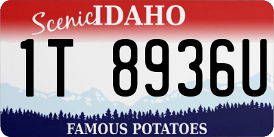 ID license plate 1T8936U