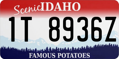 ID license plate 1T8936Z