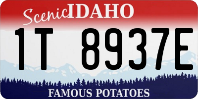 ID license plate 1T8937E