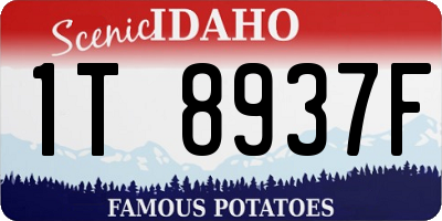 ID license plate 1T8937F