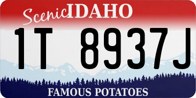 ID license plate 1T8937J