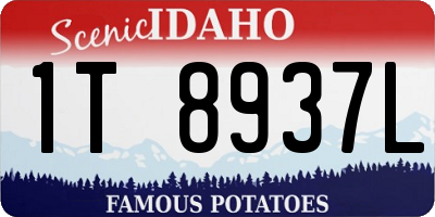 ID license plate 1T8937L