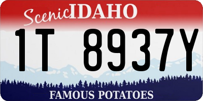 ID license plate 1T8937Y