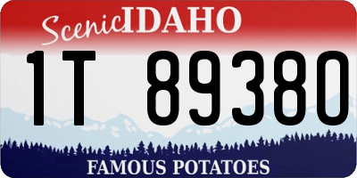 ID license plate 1T8938O