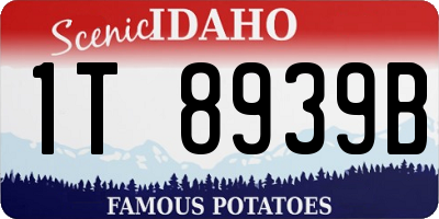 ID license plate 1T8939B