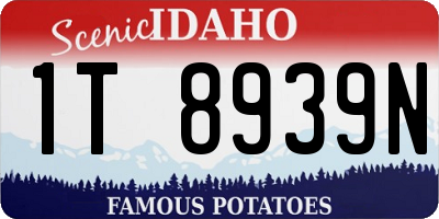 ID license plate 1T8939N