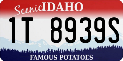 ID license plate 1T8939S