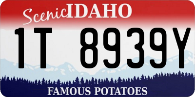 ID license plate 1T8939Y
