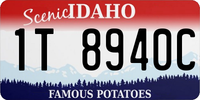 ID license plate 1T8940C
