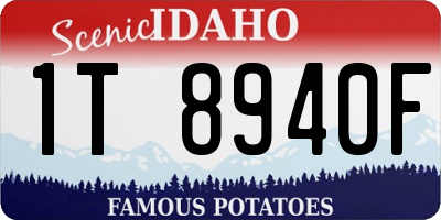 ID license plate 1T8940F