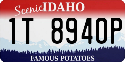 ID license plate 1T8940P
