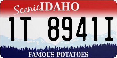 ID license plate 1T8941I