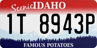 ID license plate 1T8943P