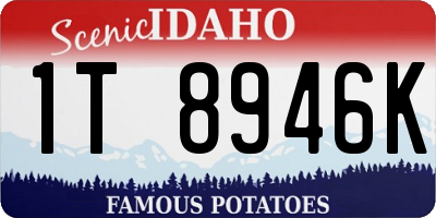 ID license plate 1T8946K