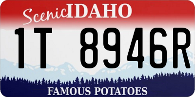 ID license plate 1T8946R