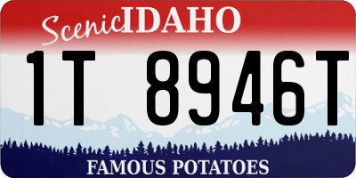 ID license plate 1T8946T