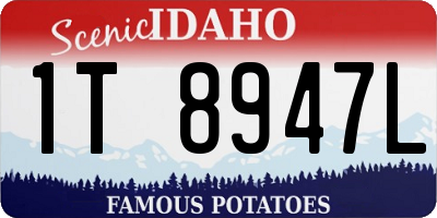 ID license plate 1T8947L
