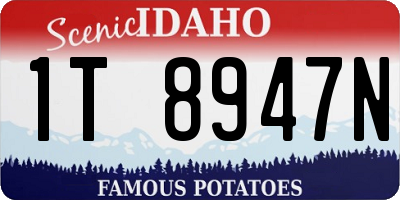 ID license plate 1T8947N