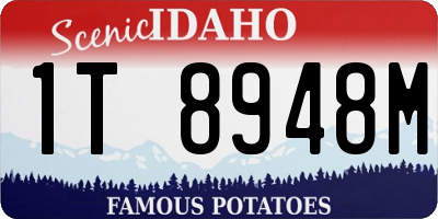 ID license plate 1T8948M