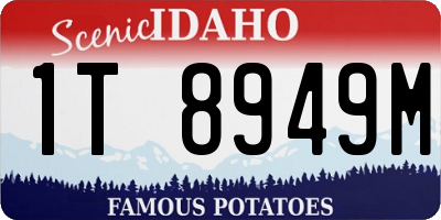 ID license plate 1T8949M