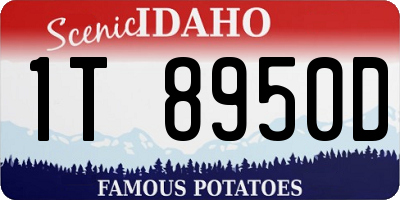 ID license plate 1T8950D