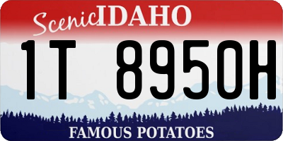 ID license plate 1T8950H