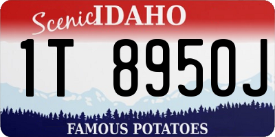 ID license plate 1T8950J