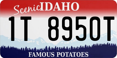 ID license plate 1T8950T