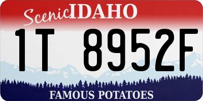 ID license plate 1T8952F
