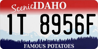 ID license plate 1T8956F