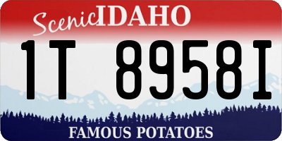 ID license plate 1T8958I