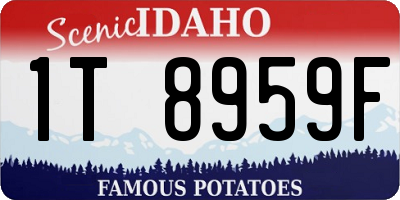 ID license plate 1T8959F