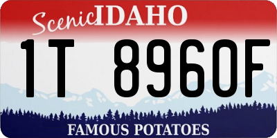 ID license plate 1T8960F