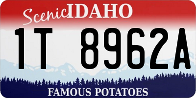 ID license plate 1T8962A