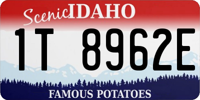 ID license plate 1T8962E